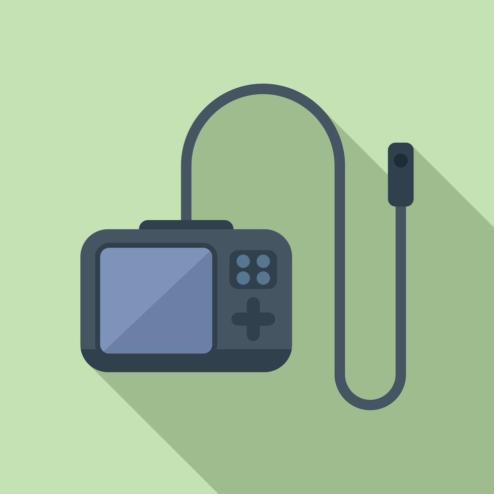 Surgery endoscope icon flat vector. Medical camera vector