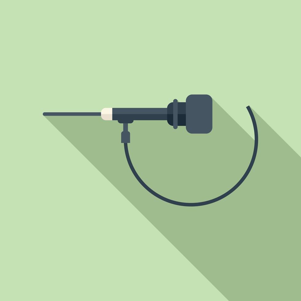 Endoscope icon flat vector. Medical camera vector