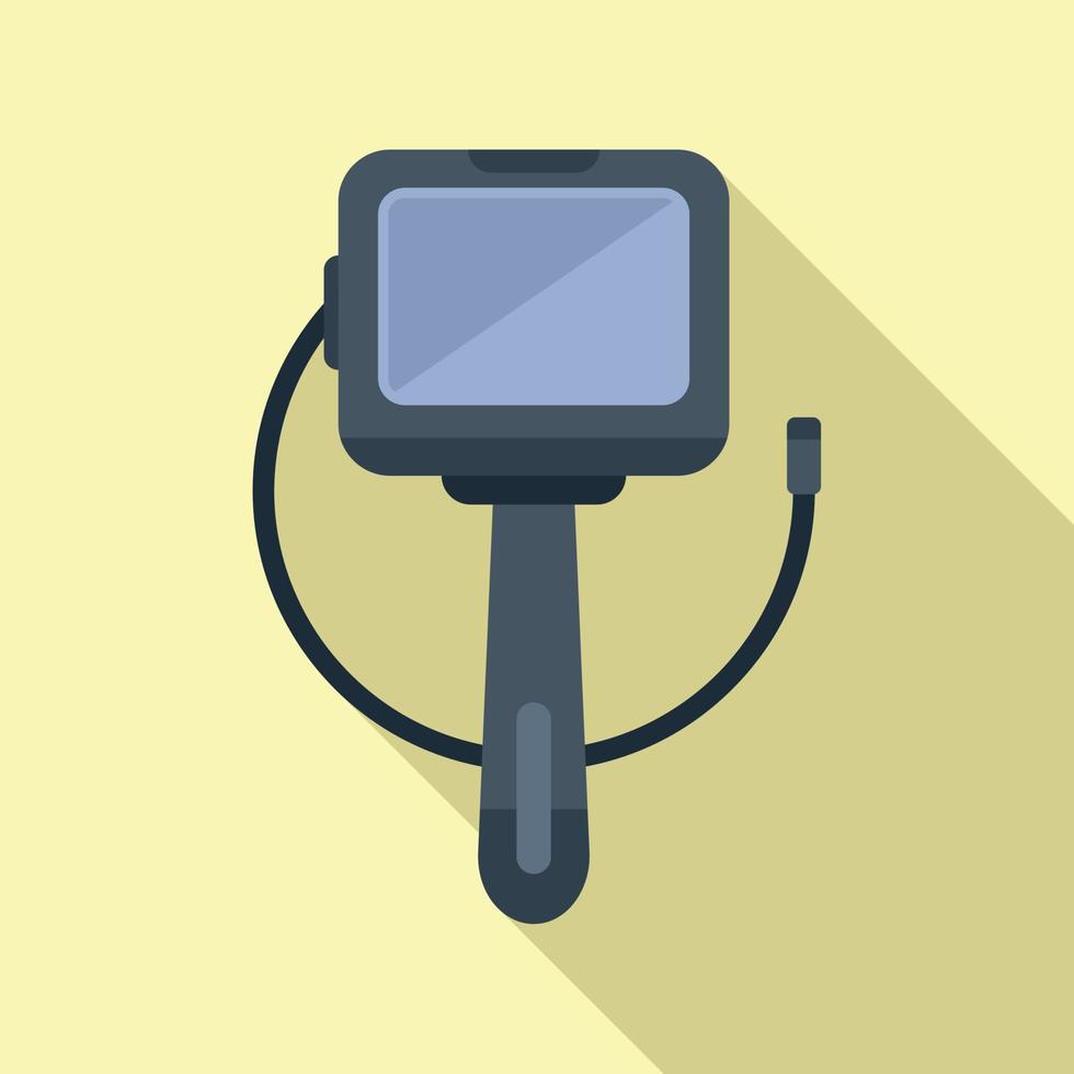 Hospital endoscope icon flat vector. Medical camera vector