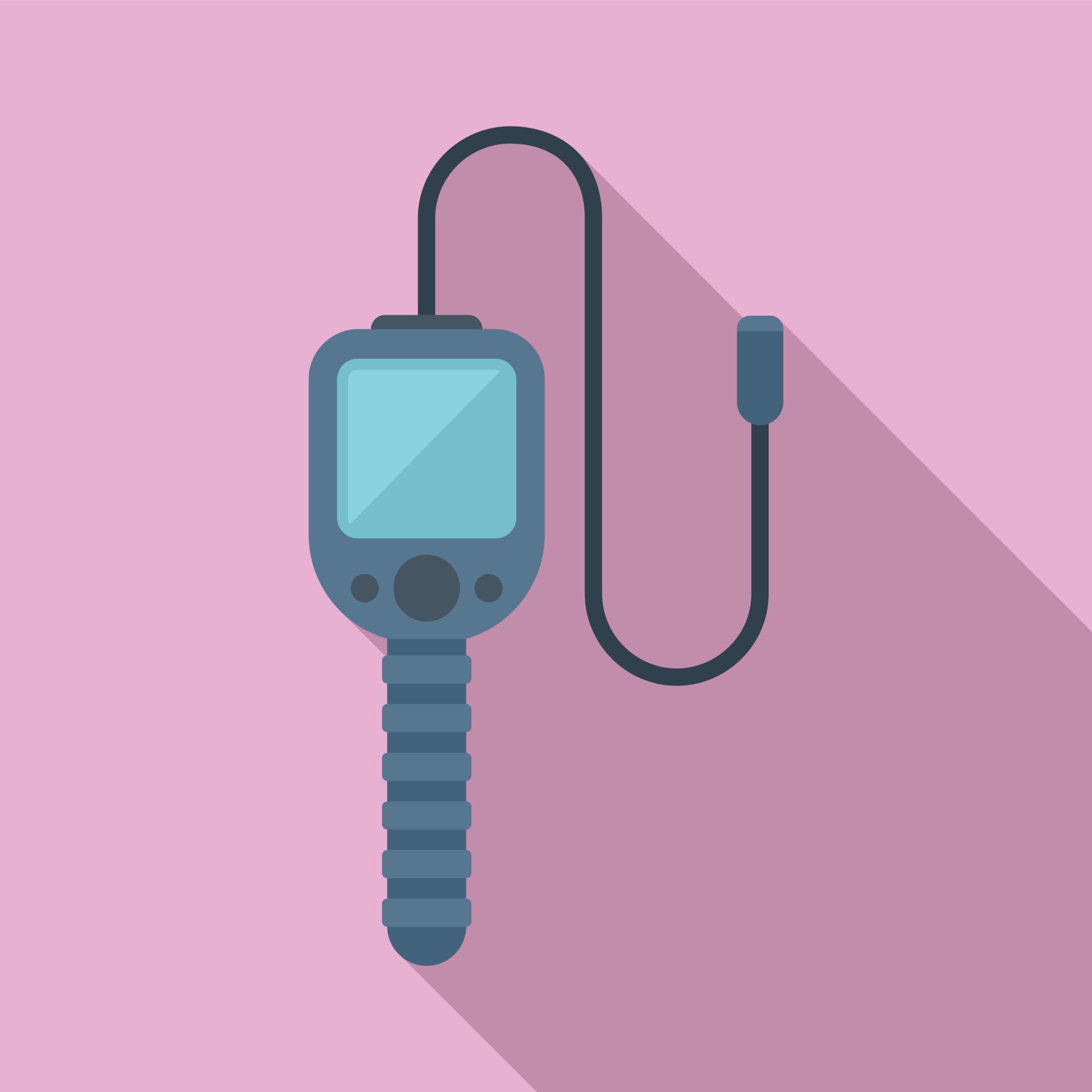 Borescope icon flat vector. Endoscope camera 20248476 Vector Art at