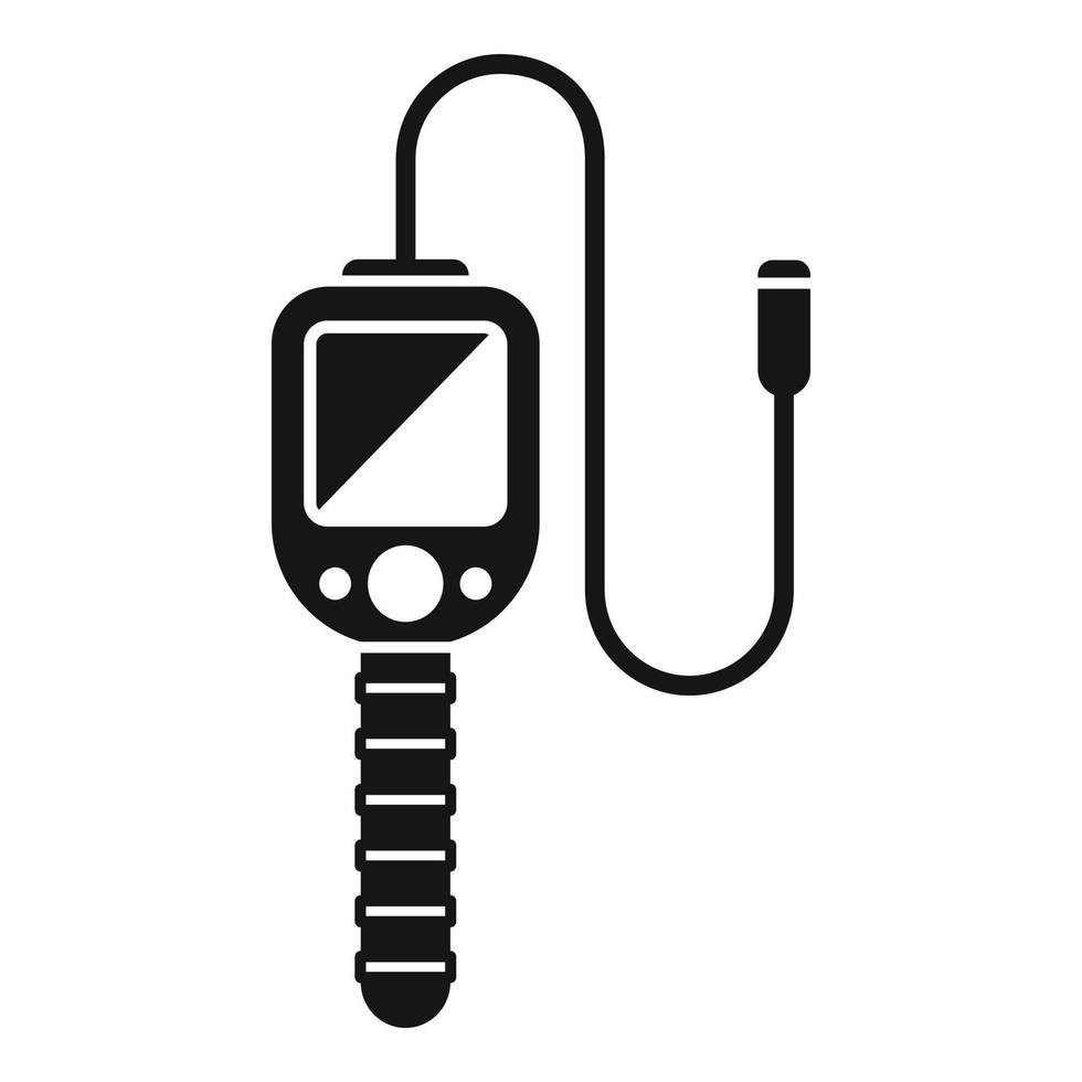 Borescope icon simple vector. Endoscope camera vector