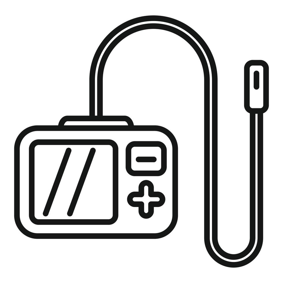 Surgery endoscope icon outline vector. Medical camera vector