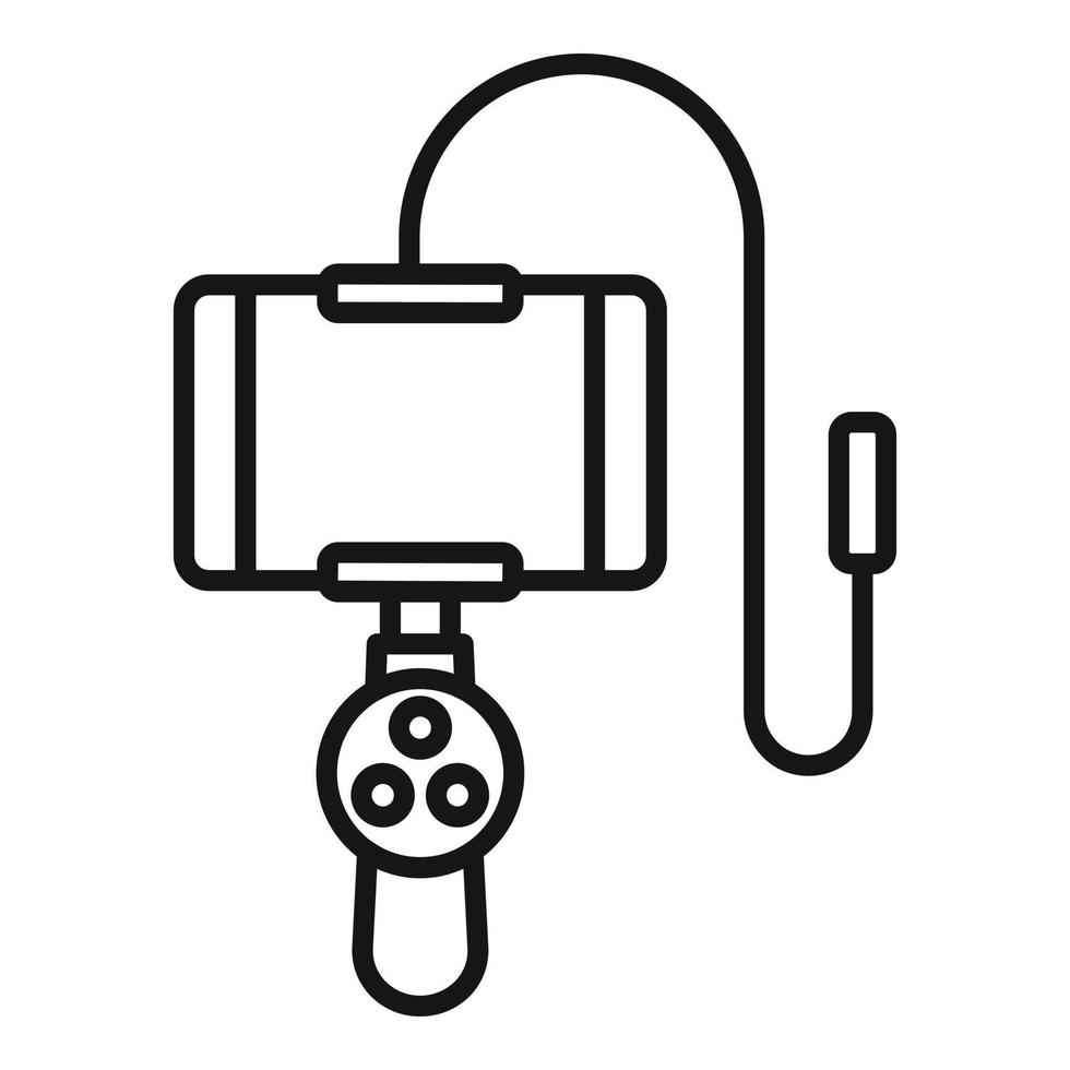 Endoscopy monitor icon outline vector. Medical endoscope vector
