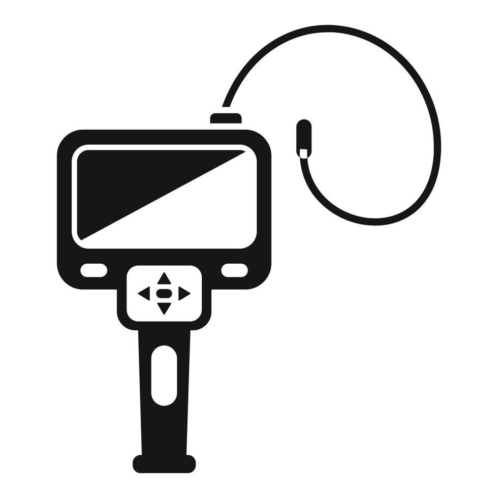 Endoscope camera icon simple vector. Medical inspection vector