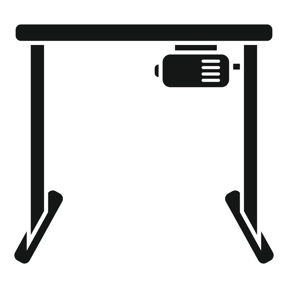 Heigh adjustable desk icon simple vector. Office workplace vector