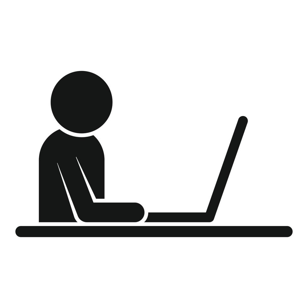 Work position icon simple vector. Workplace sit vector