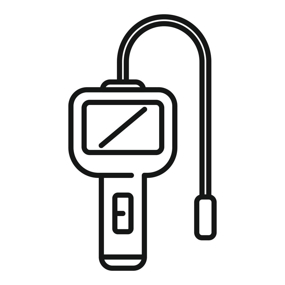 Medicine endoscope icon outline vector. Medical camera vector