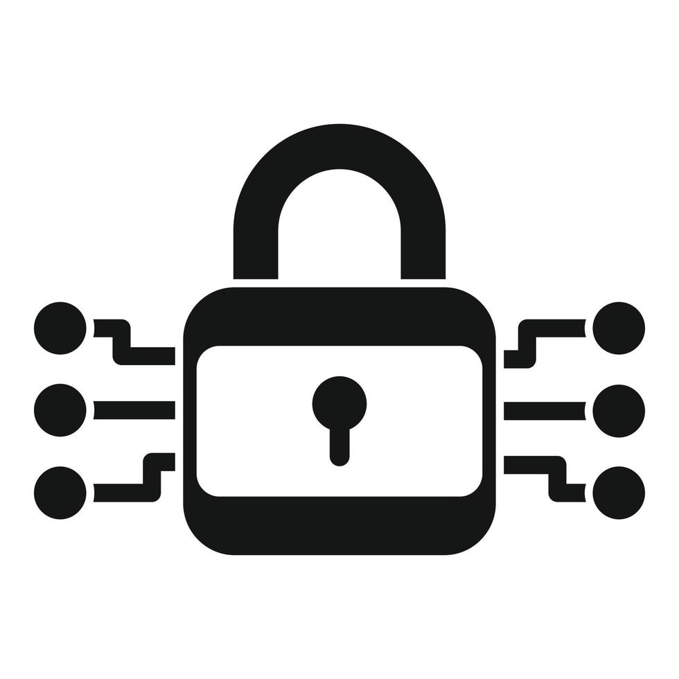 Digital password protection icon simple vector. Personal login vector