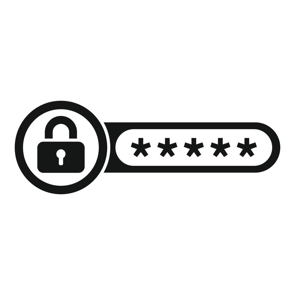 Password protection icon simple vector. Personal mobile vector