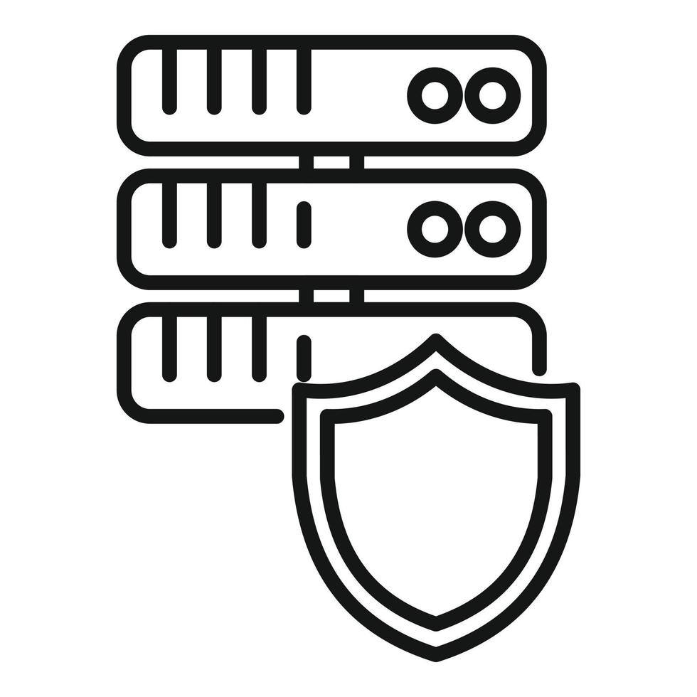 Server password protection icon outline vector. Screen change vector