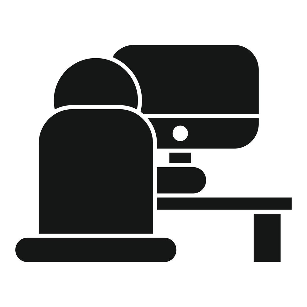 Ergonomic workplace icon simple vector. Office table vector