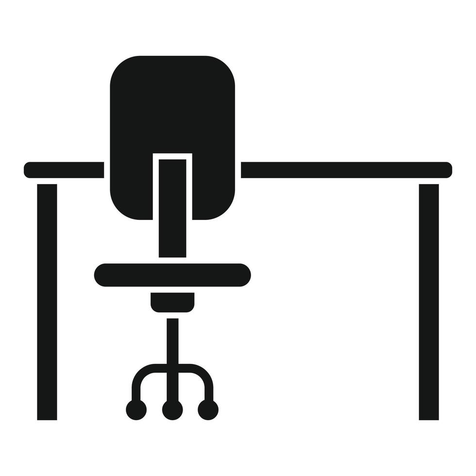 Desk workspace icon simple vector. Office sit vector