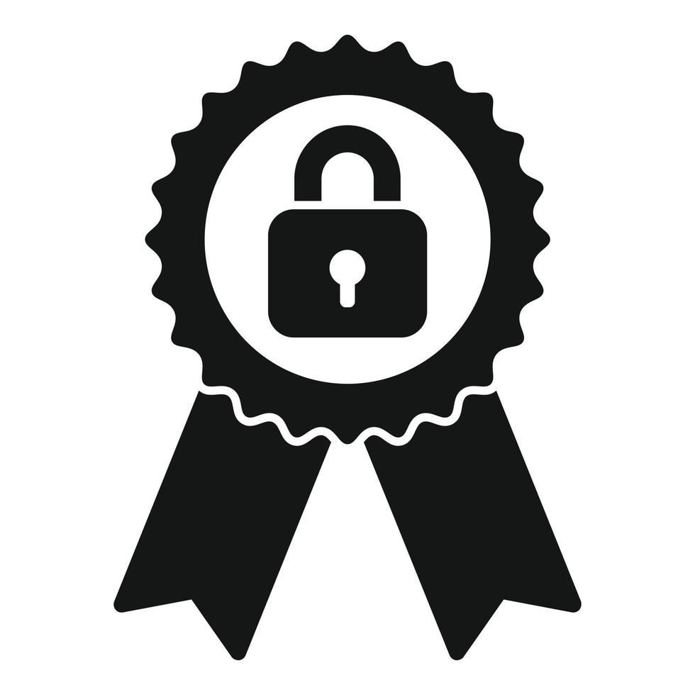 Emblem SSL certificate icon simple vector. Web secure vector