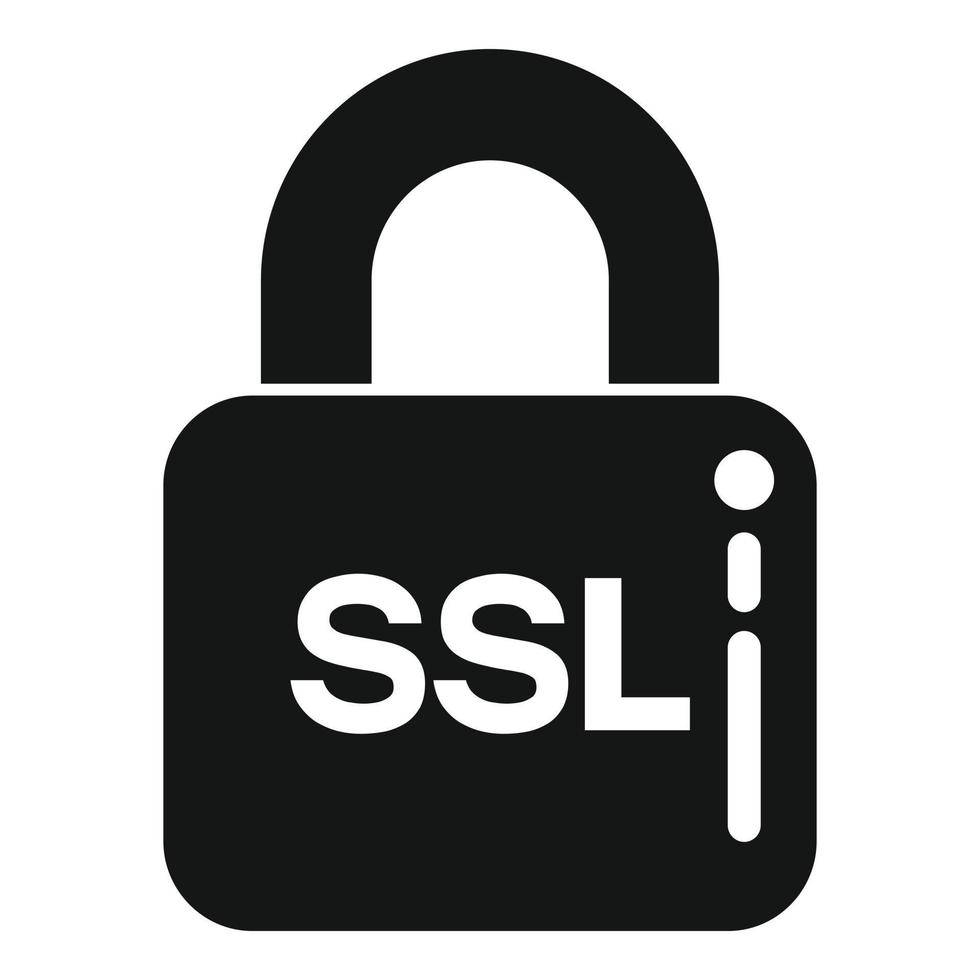 SSL certificate padlock icon simple vector. Network security vector