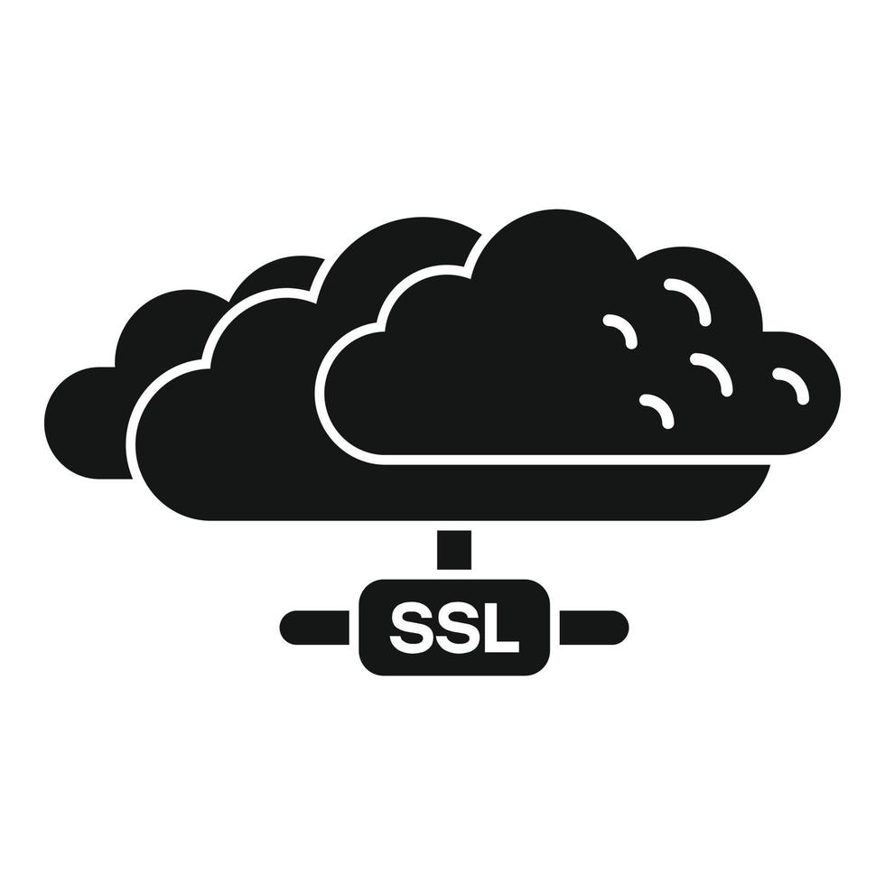 Data cloud SSL certificate icon simple vector. Web secure vector