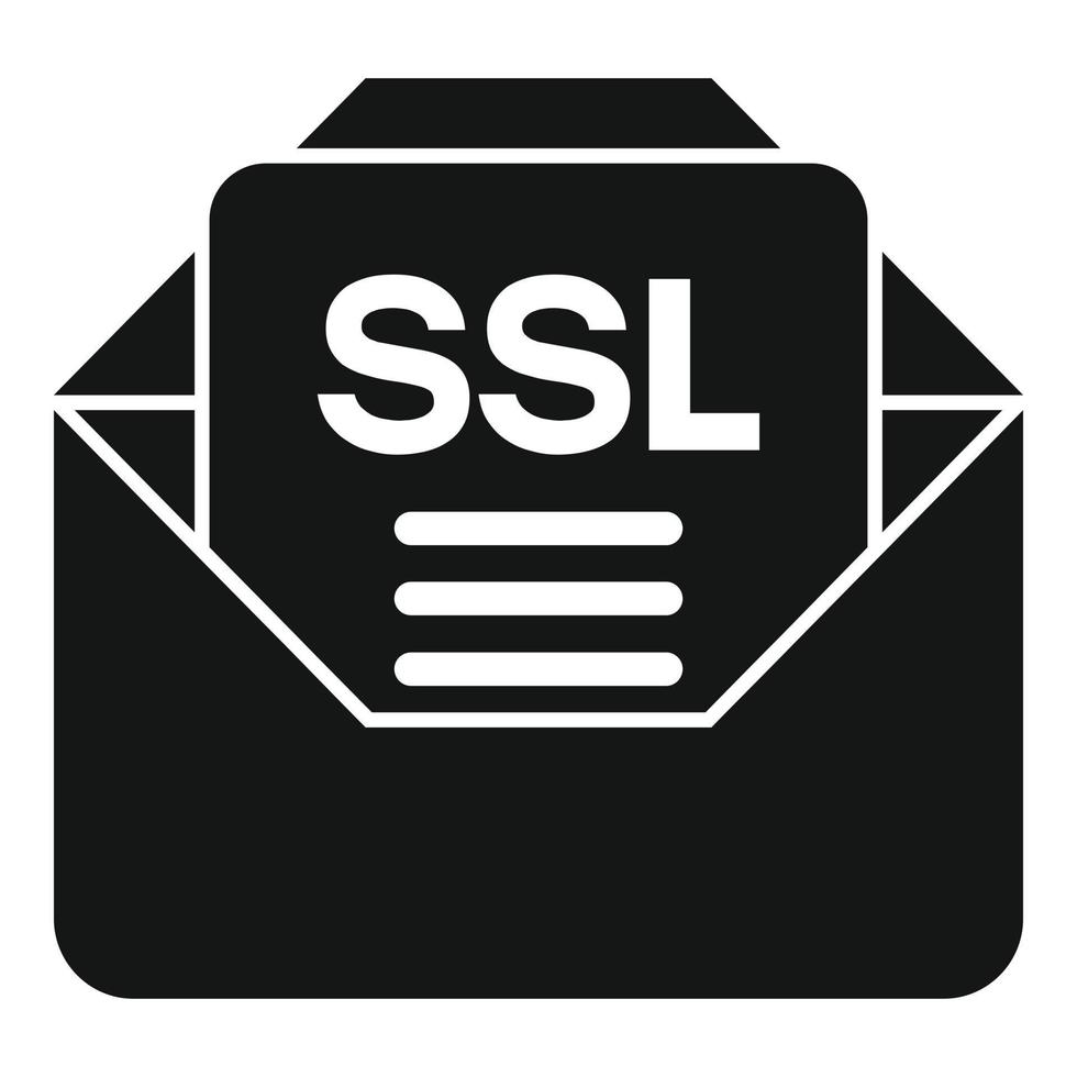 Mail SSL certificate icon simple vector. Web data vector