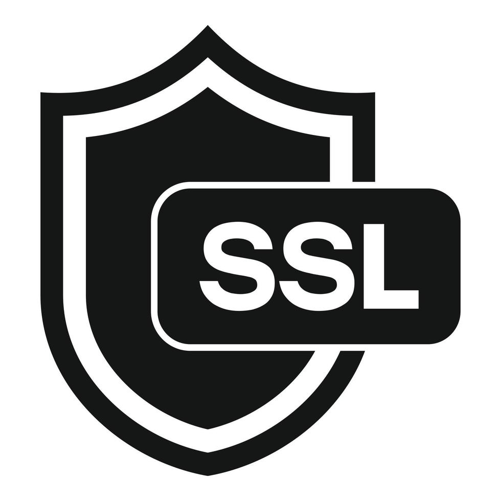 SSL certificate shield icon simple vector. Safe data vector