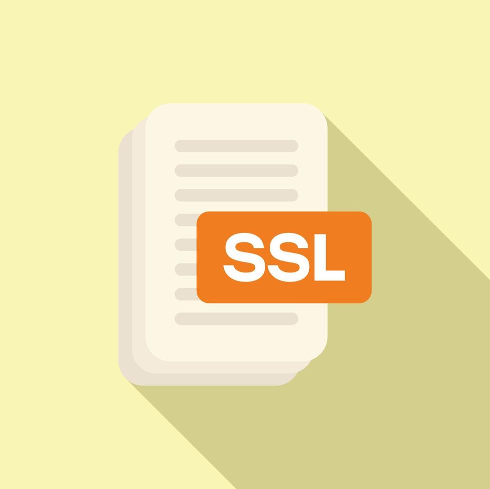 ssl certificado icono plano vector. web datos vector