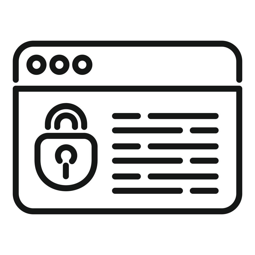 Web SSL certificate icon outline vector. Safe data vector