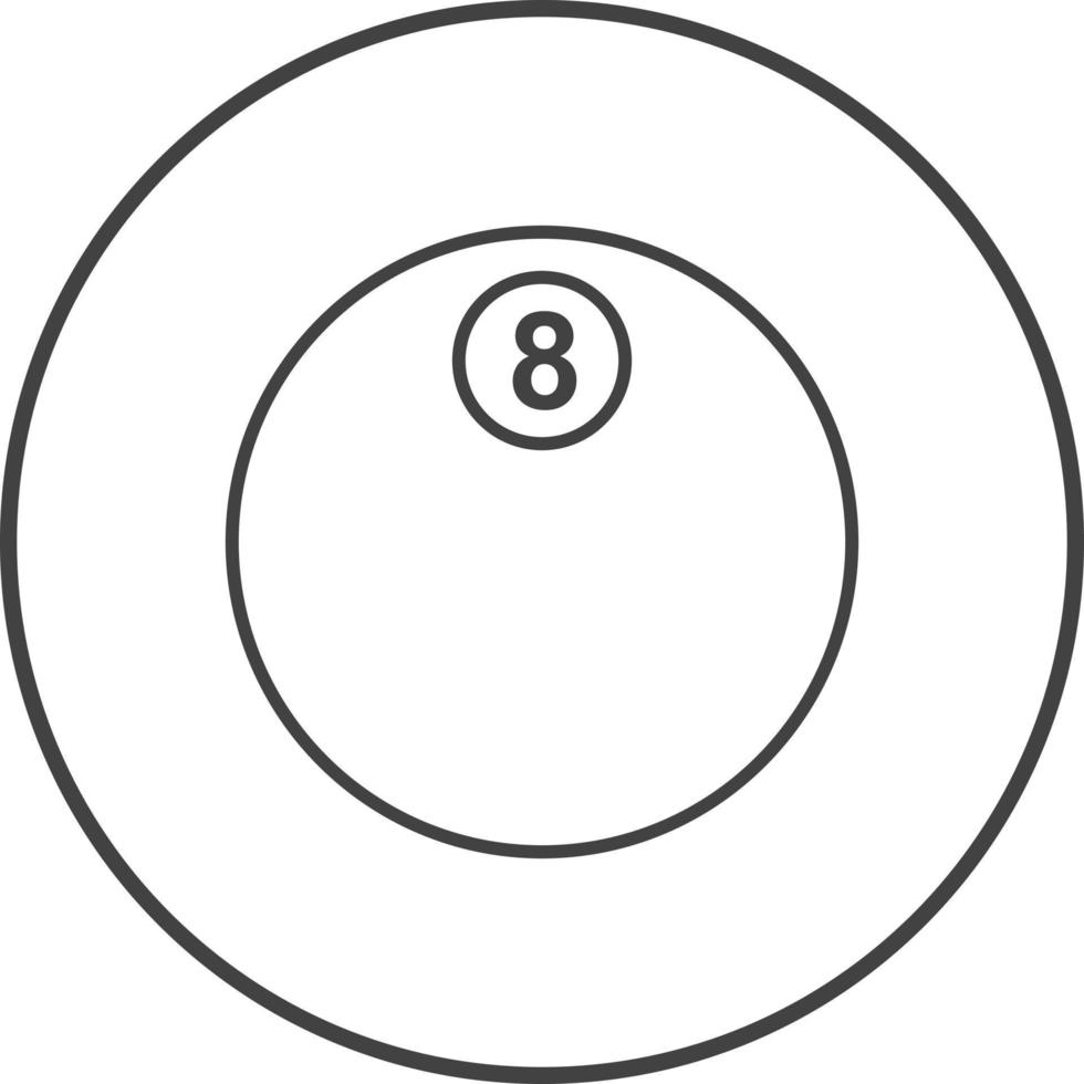 Unique Eight Ball Vector Icon