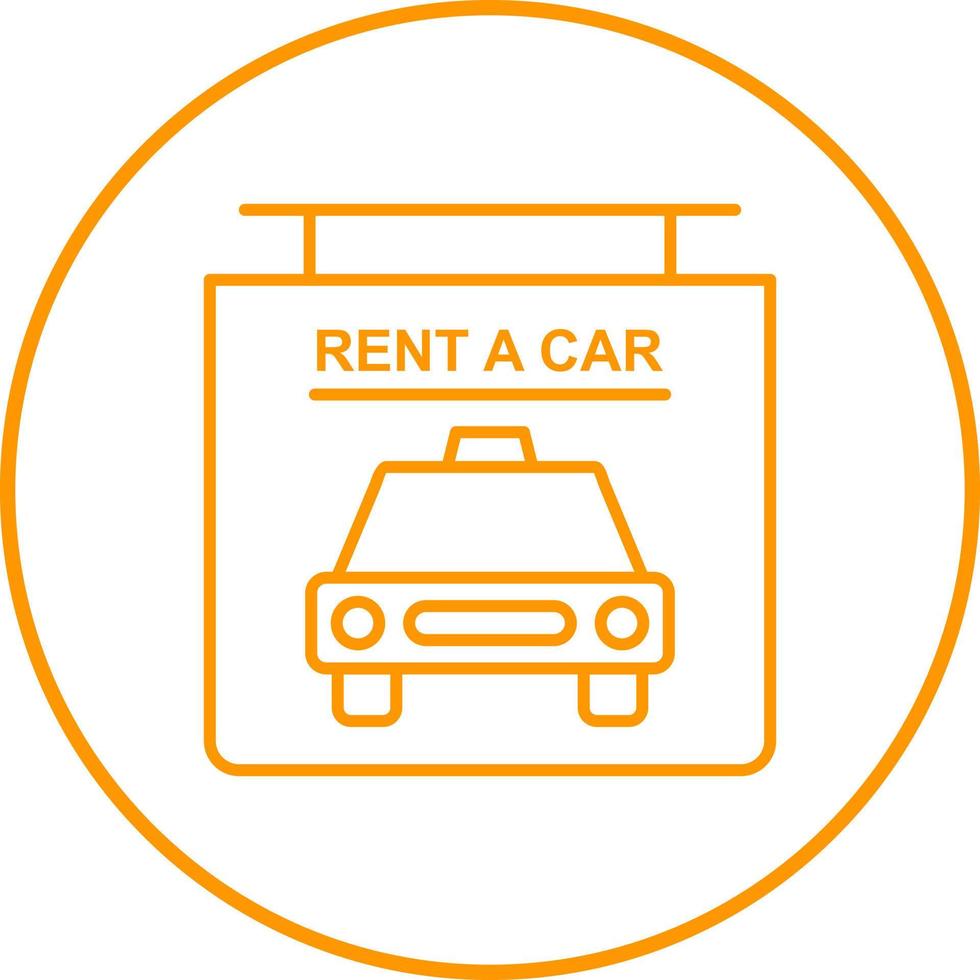 Rent a Car Vector Icon