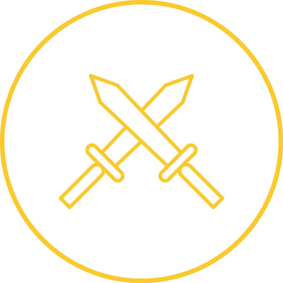 Unique Two Swords Vector Icon