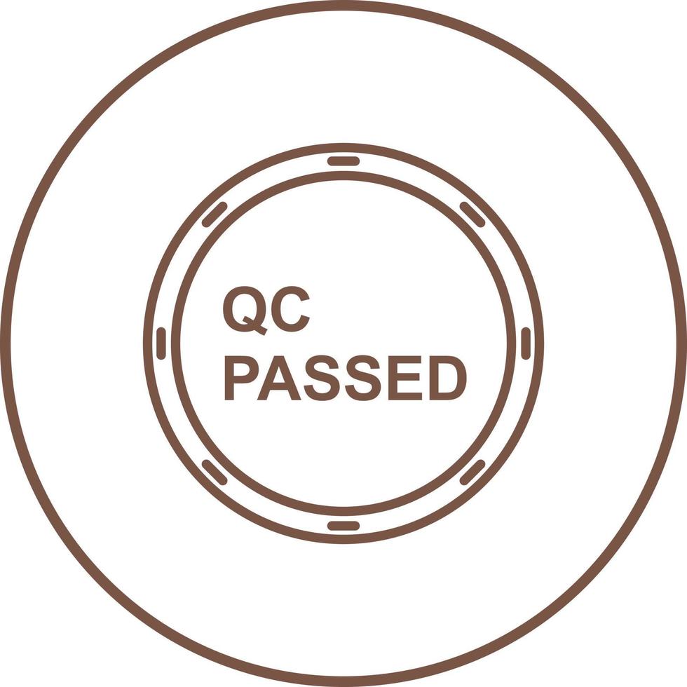 Unique QC Passed Vector Icon