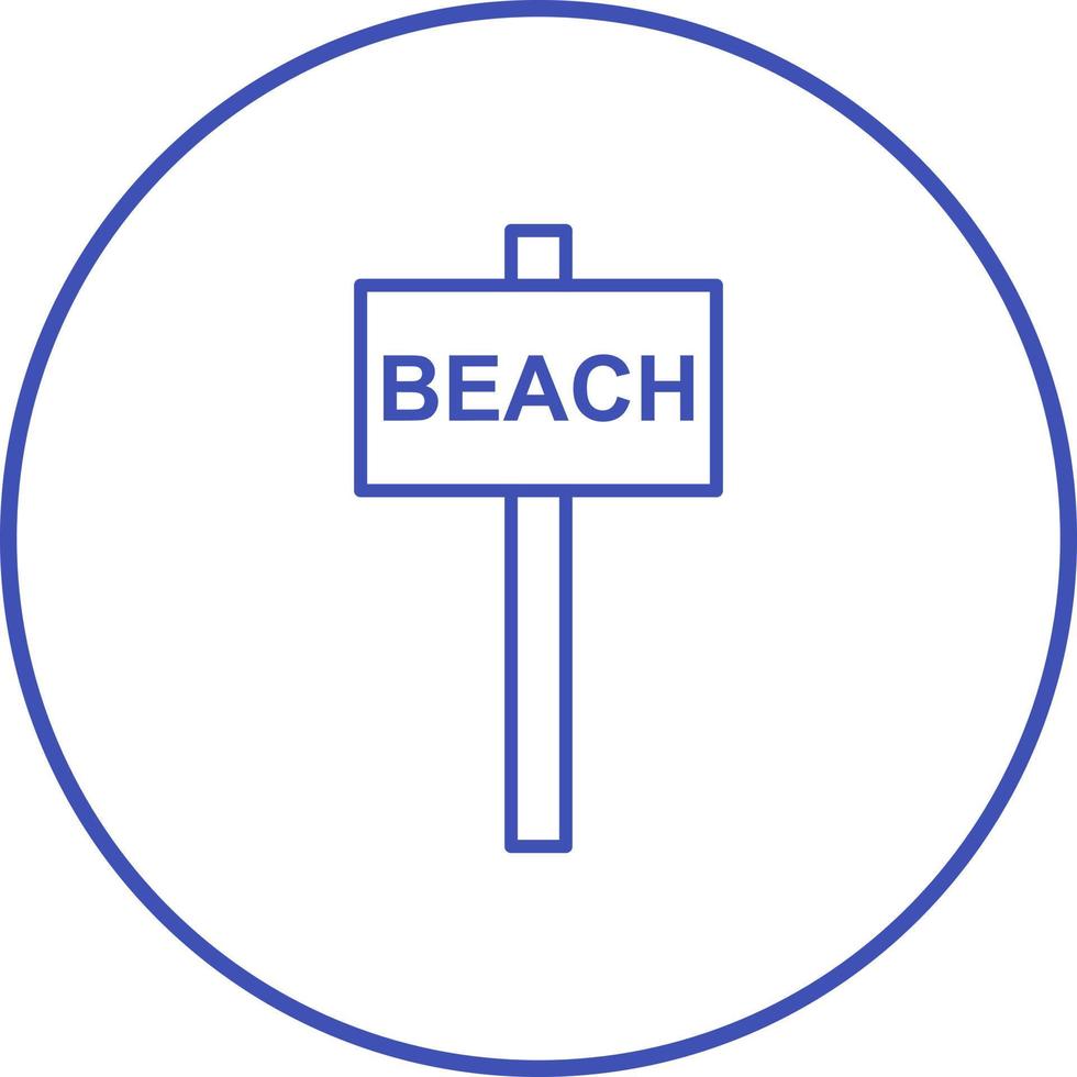 Beach Sign Vector Icon