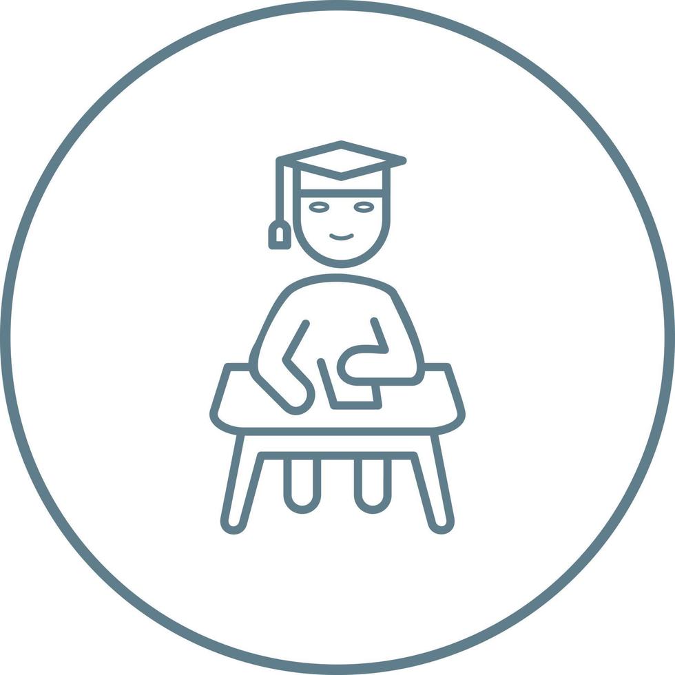 Unique Studying on Desk Vector Icon