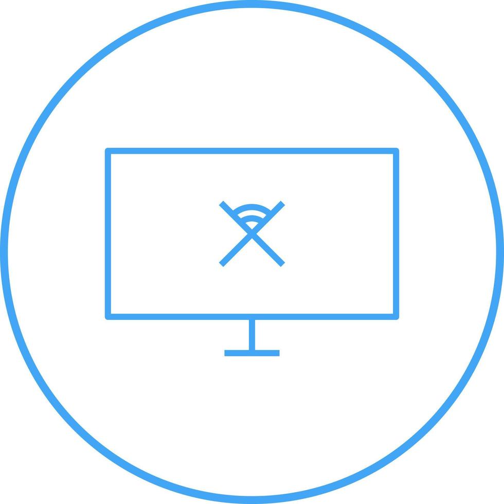 Unique Disconnected Network Vector Icon