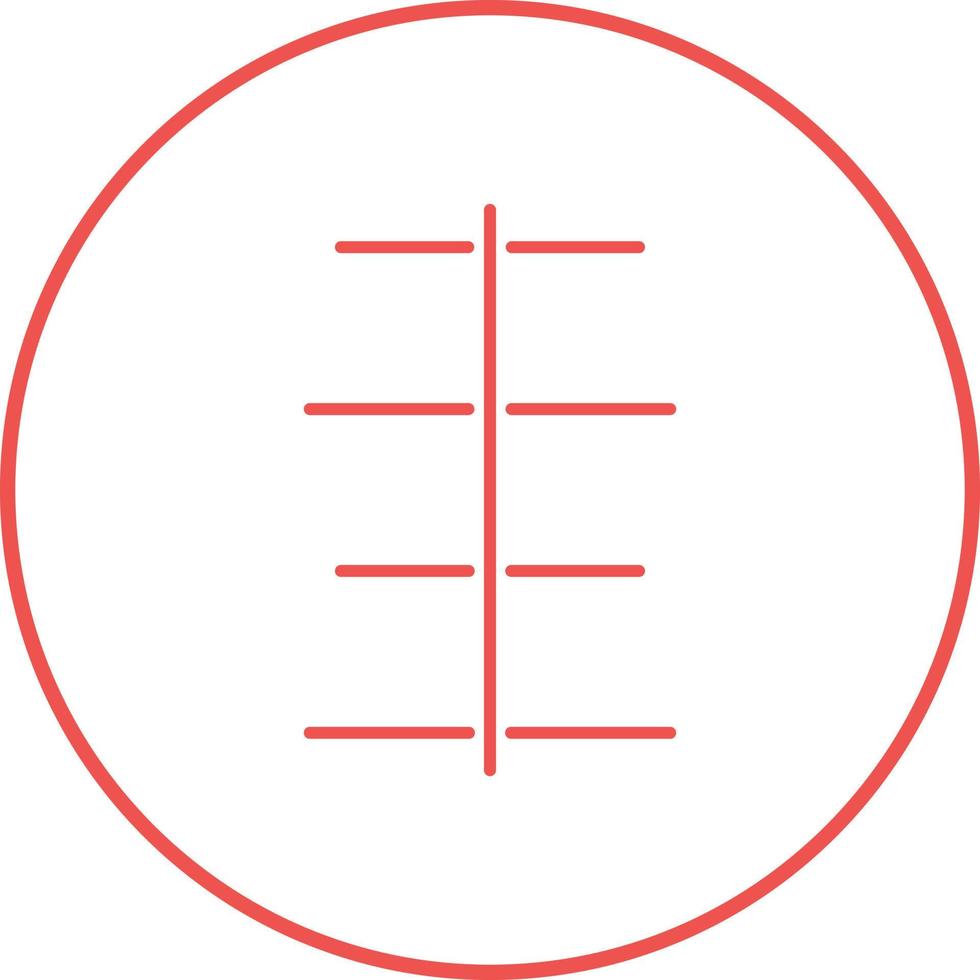Unique Center Align Vector Icon