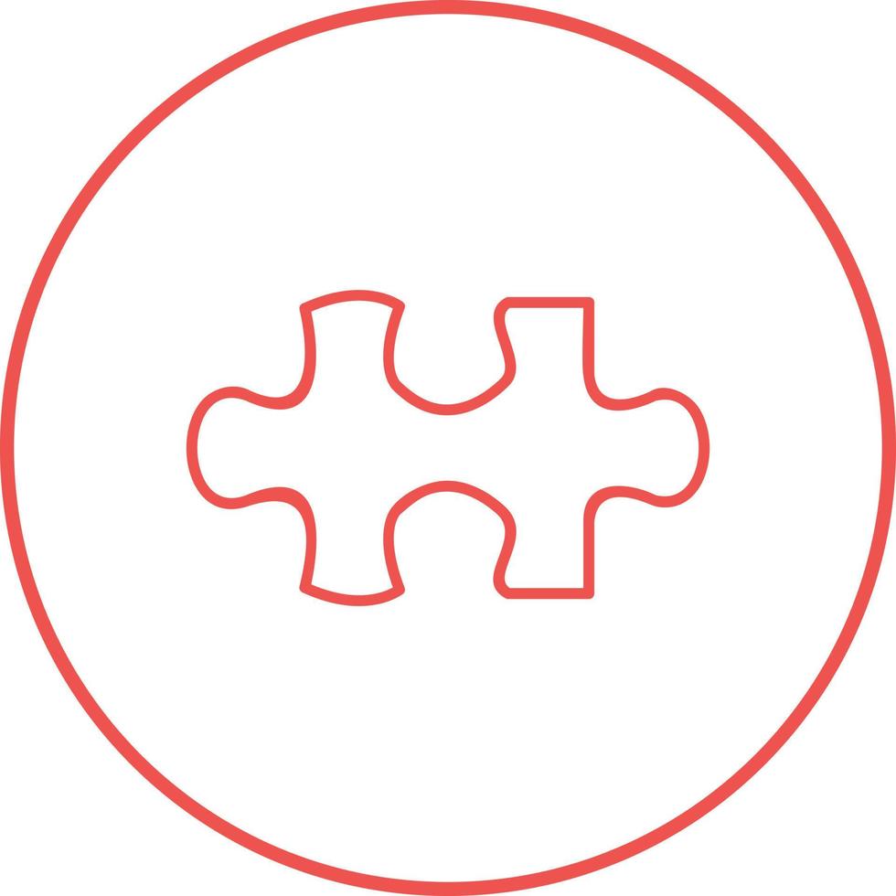 Unique Puzzle Piece Vector Icon