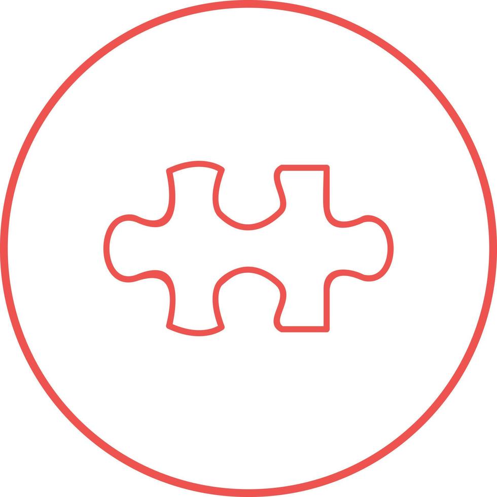 Unique Puzzle Piece Vector Icon