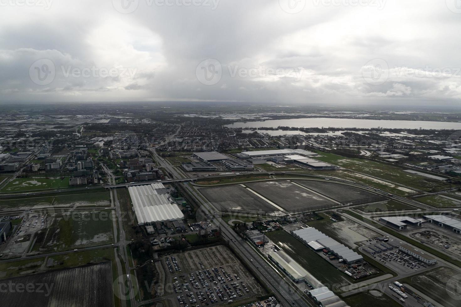 Amsterdam schipol area airport aerial view panorama photo