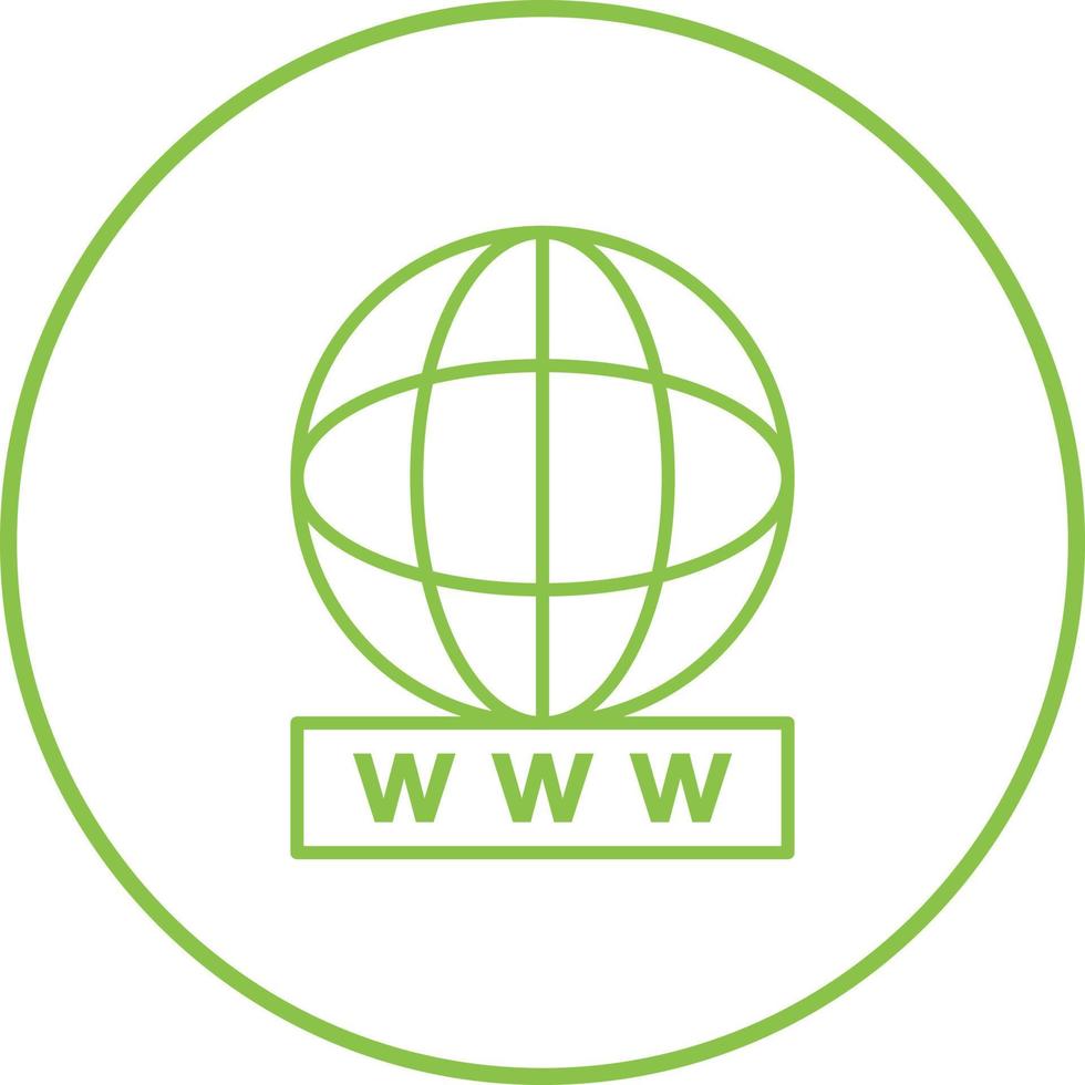 Unique World Wide Web Vector Icon