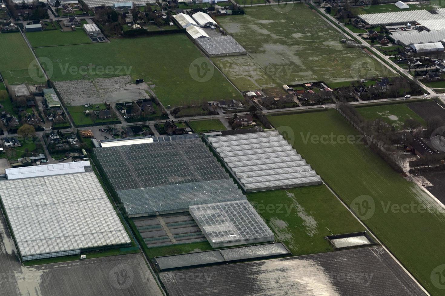 Netherland greenhouse aerial view photo