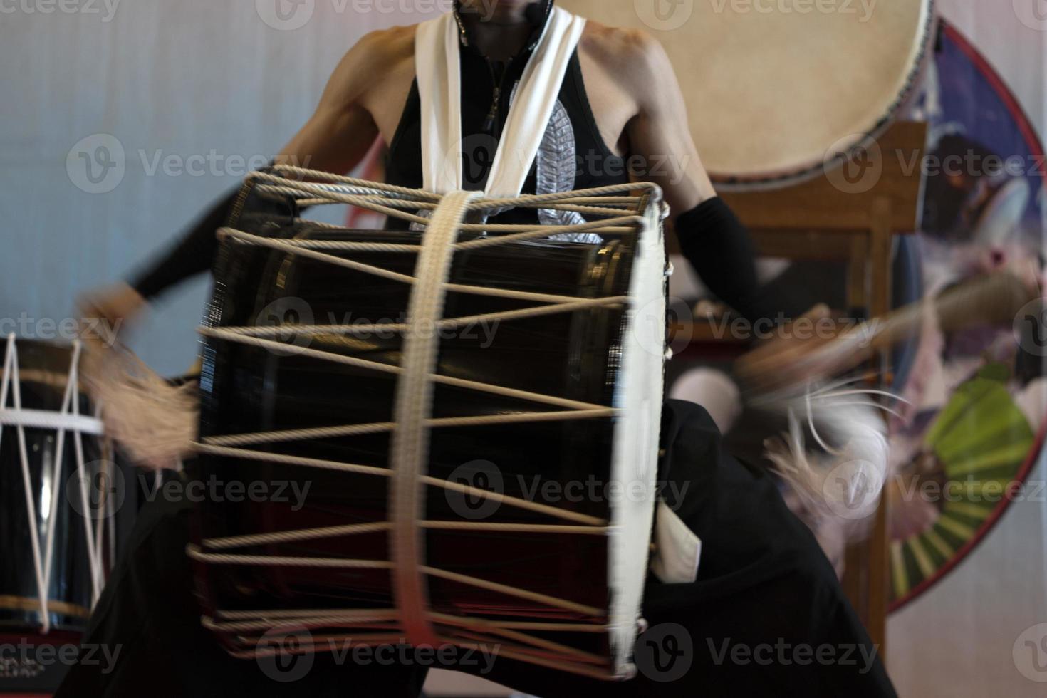 Japanese drummer in action photo