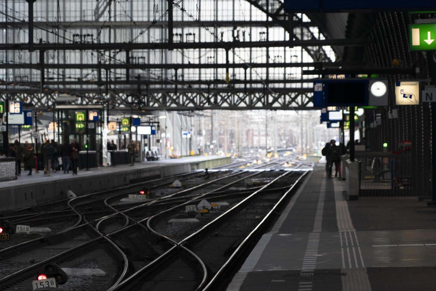 AMSTERDAM, NETHERLAND - FEBRUARY 25 2020 - Central station old town photo