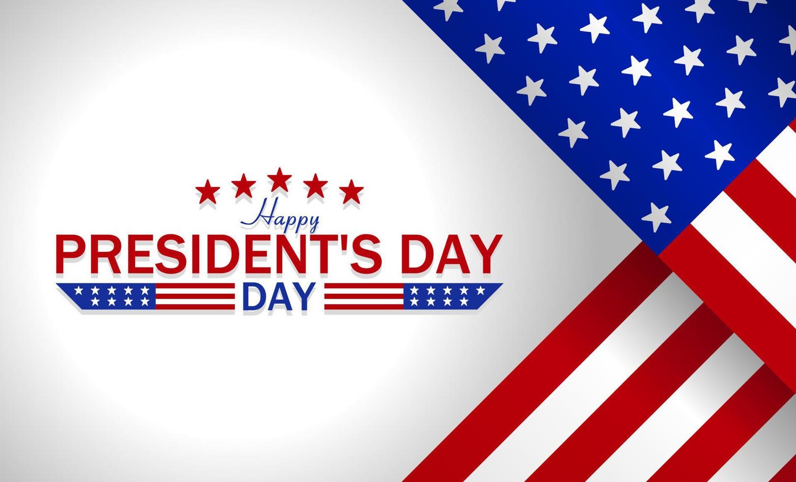 Happy President's day USA lettering template. Vector illustration. Suitable for Poster, Banners, background and greeting card.