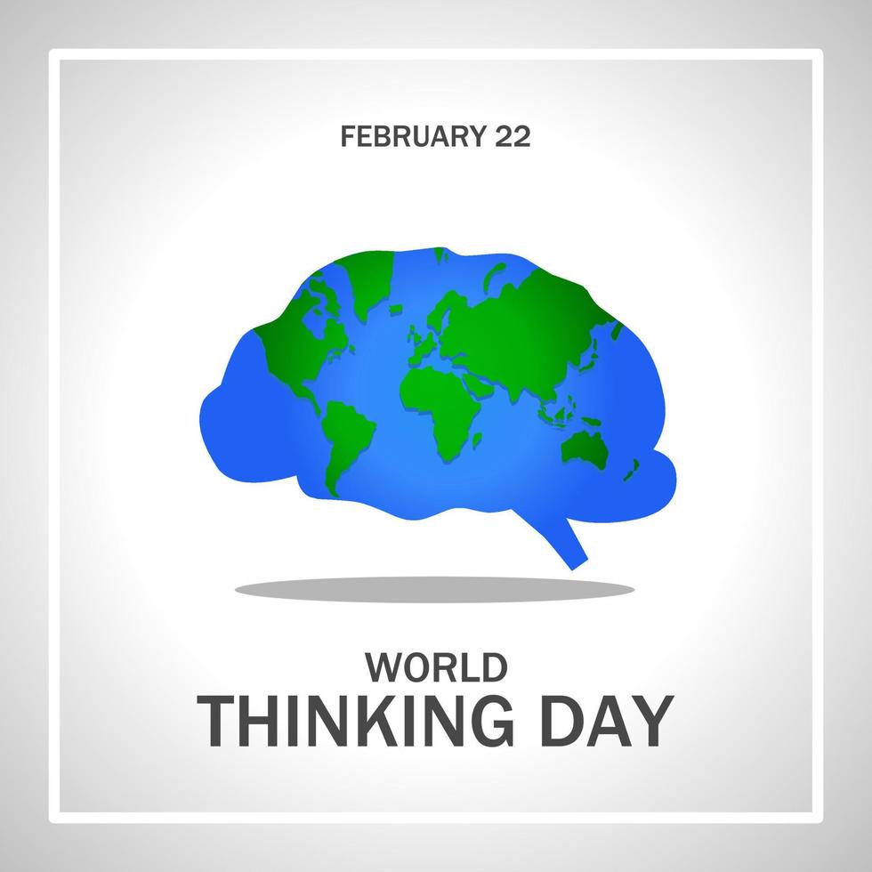 World thinking day template. Vector illustration. Suitable for Poster, Banners, campaign and greeting card.