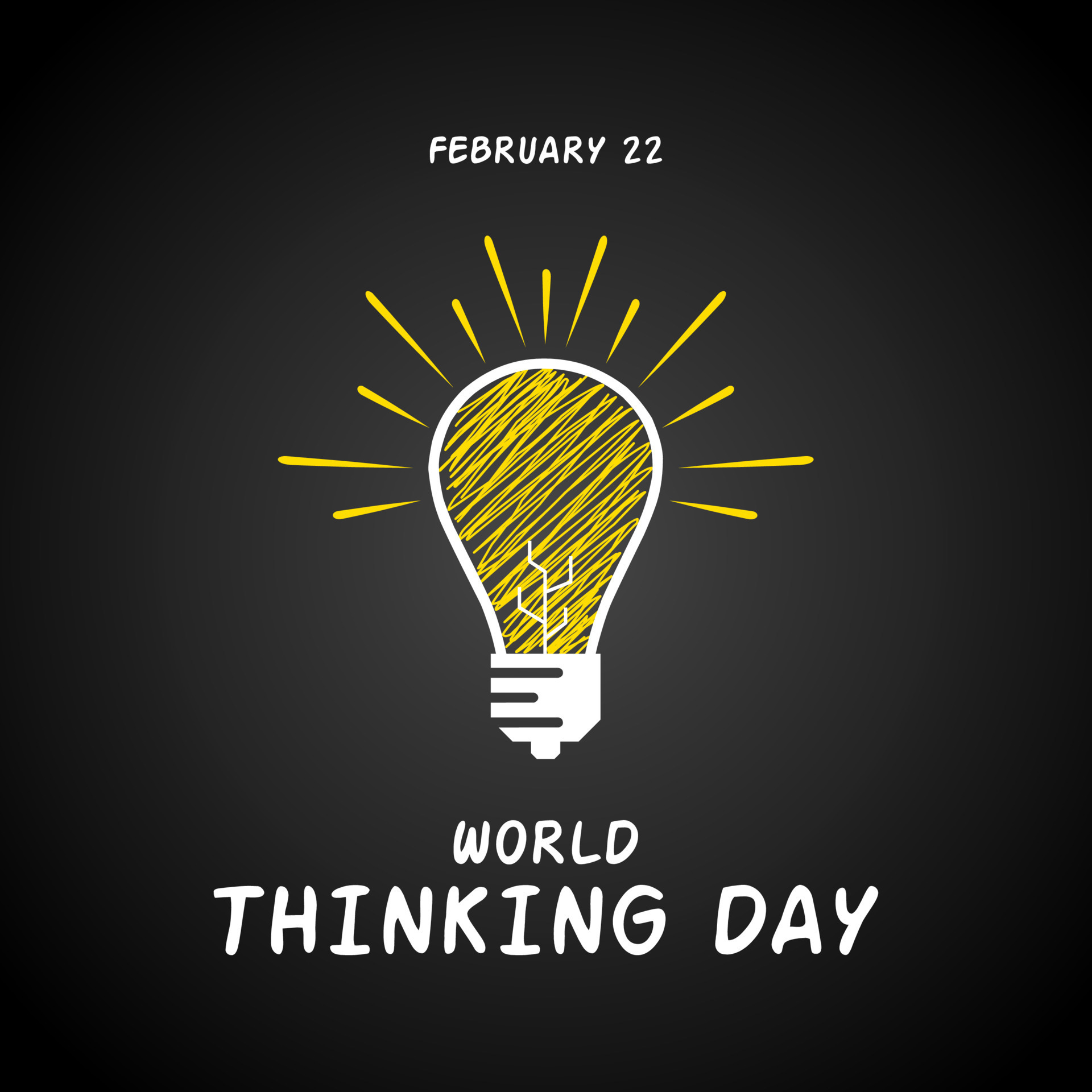 World thinking day template. Vector illustration. Suitable for Poster