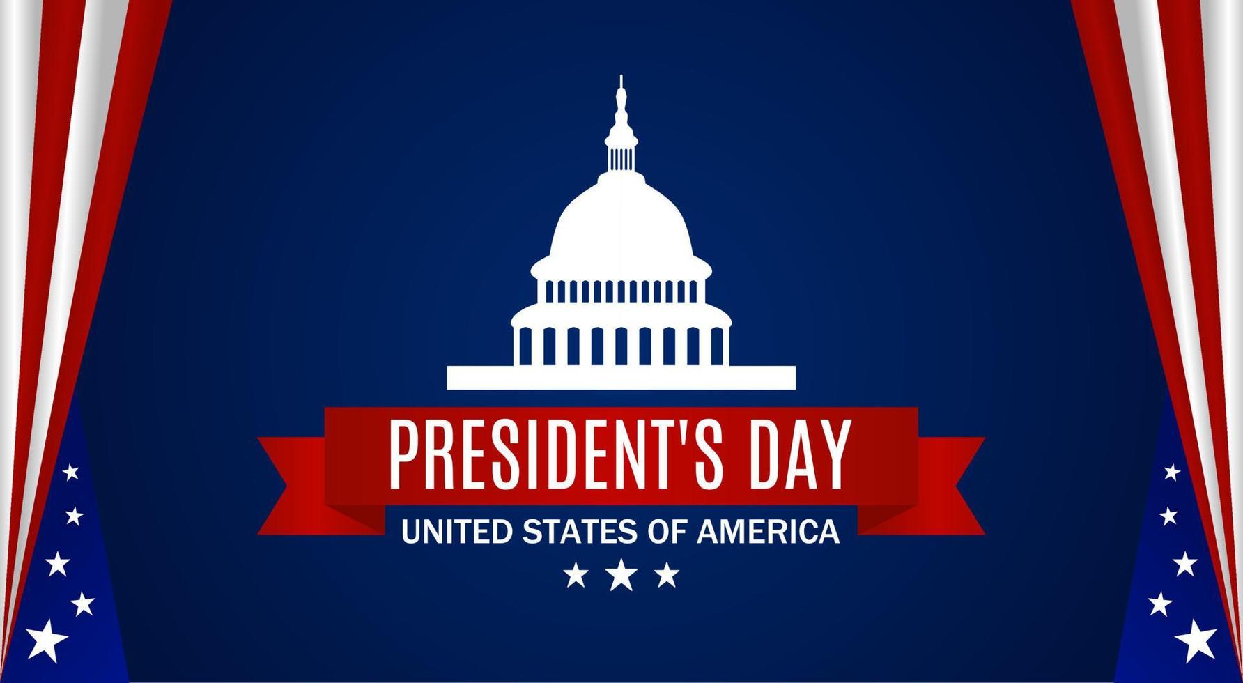 Happy President's day USA lettering template. Vector illustration. Suitable for Poster, Banners, background and greeting card.