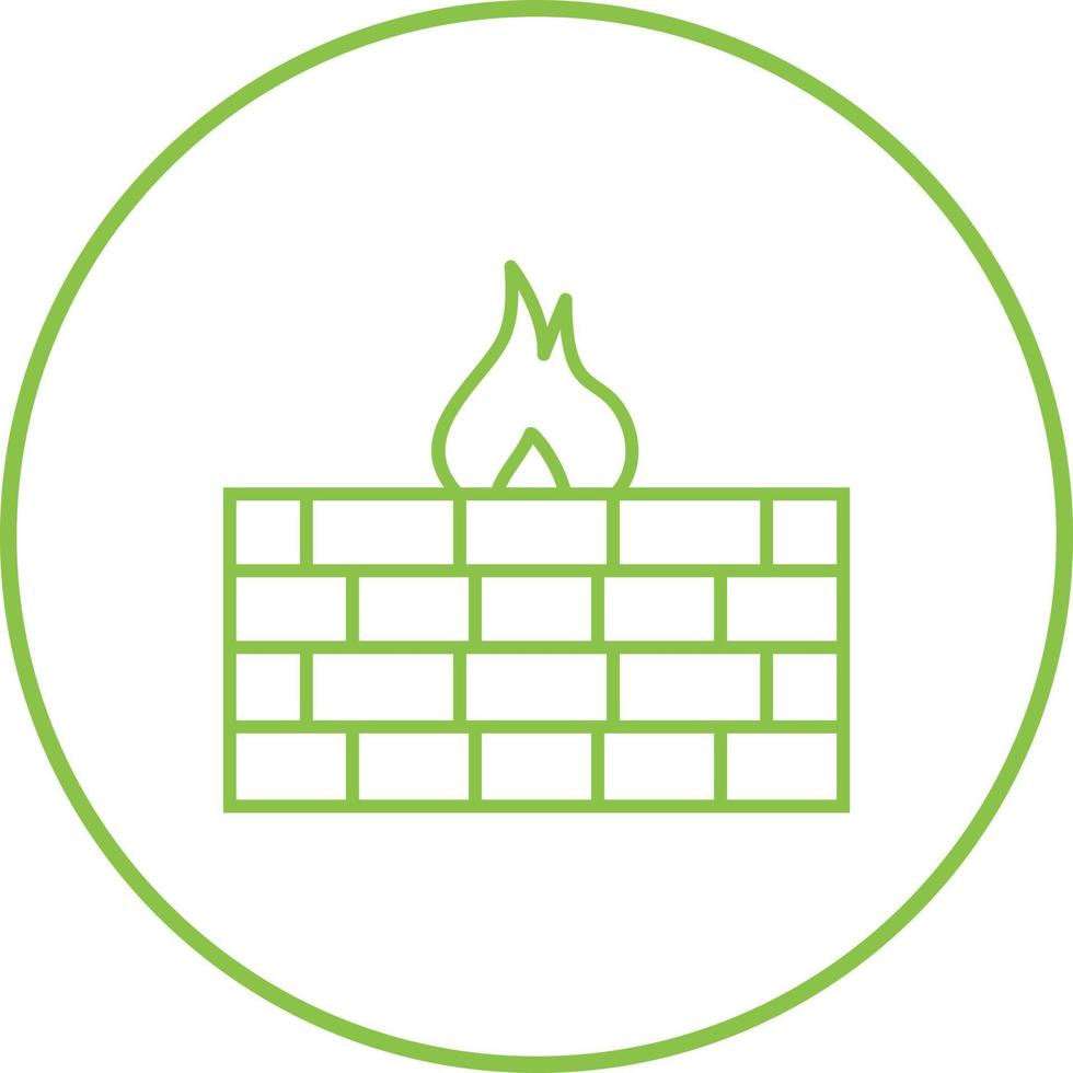 Unique Firewall Vector Icon
