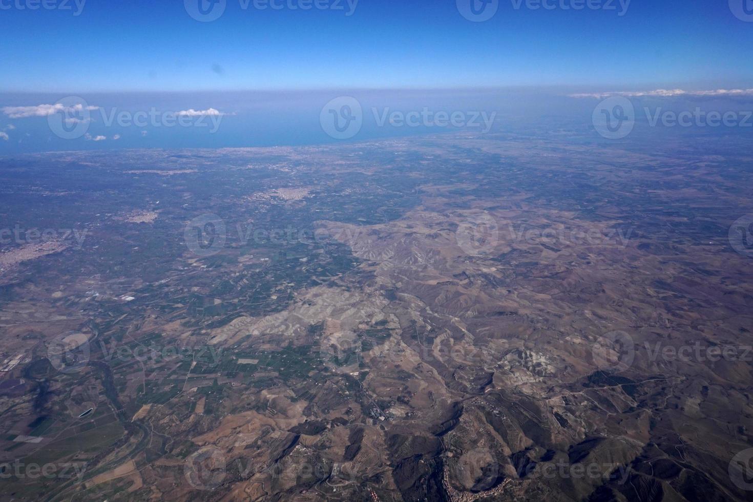 sicily catania etna volcano aerial view photo