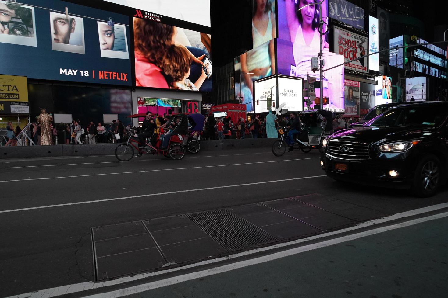 NEW YORK, USA - MAY 25 2018 - Times square full of people photo