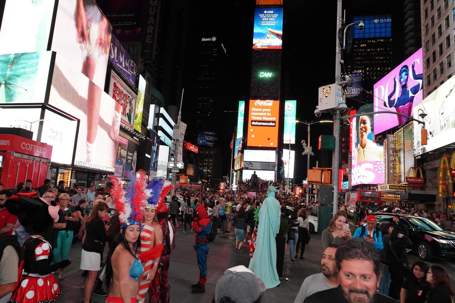 NEW YORK, USA - MAY 25 2018 - Times square full of people photo