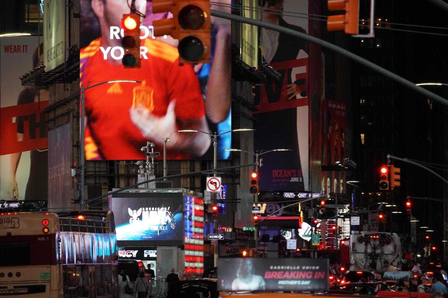 NEW YORK, USA - MAY 25 2018 - Times square full of people photo