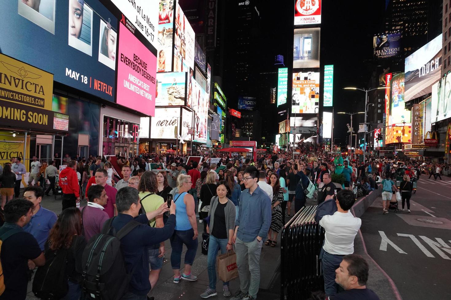 NEW YORK, USA - MAY 25 2018 - Times square full of people photo