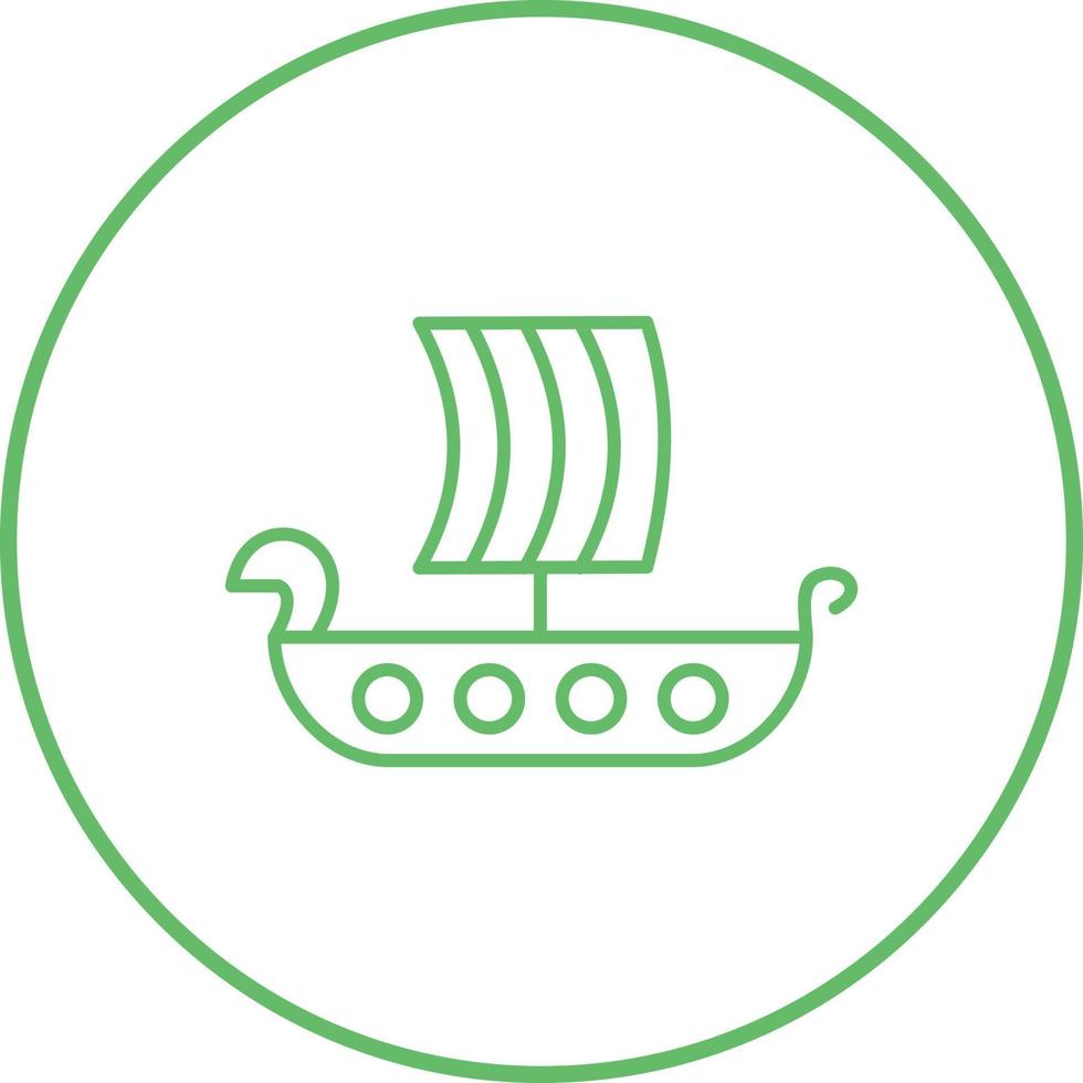 icono de vector de barco vikingo