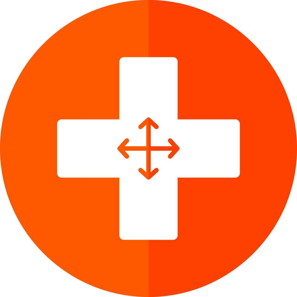 Four Way Intersection Vector Icon Design